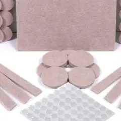 Protector de fieltro para patas de sillas. Variedad de formas y tamaños para saber como hacer protectores para patas de sillas.