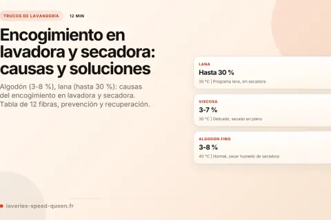 El algodón puede encoger entre 3-8% en lavadora y secadora. Aprende las causas y soluciones para evitarlo.