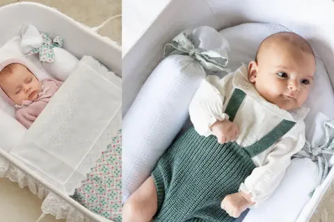 Bebé durmiendo en una minicuna y otro bebé despierto en otra. ¿Colecho sí o no? La decisión es tuya.