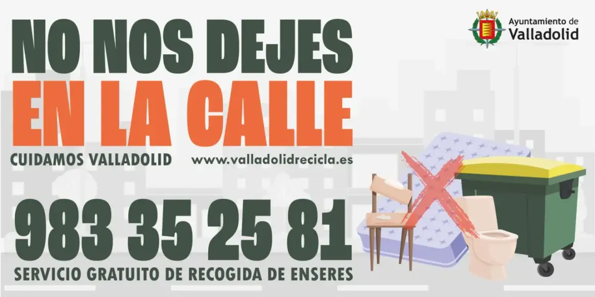 ¿Dónde tirar un colchón? No lo dejes en la calle. Llama al 983 35 25 81 para recogida gratuita de enseres en Valladolid.