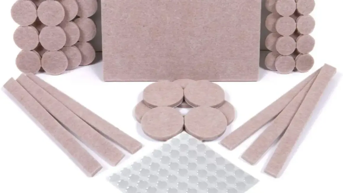 Protector de fieltro para patas de sillas. Variedad de formas y tamaños para saber como hacer protectores para patas de sillas.