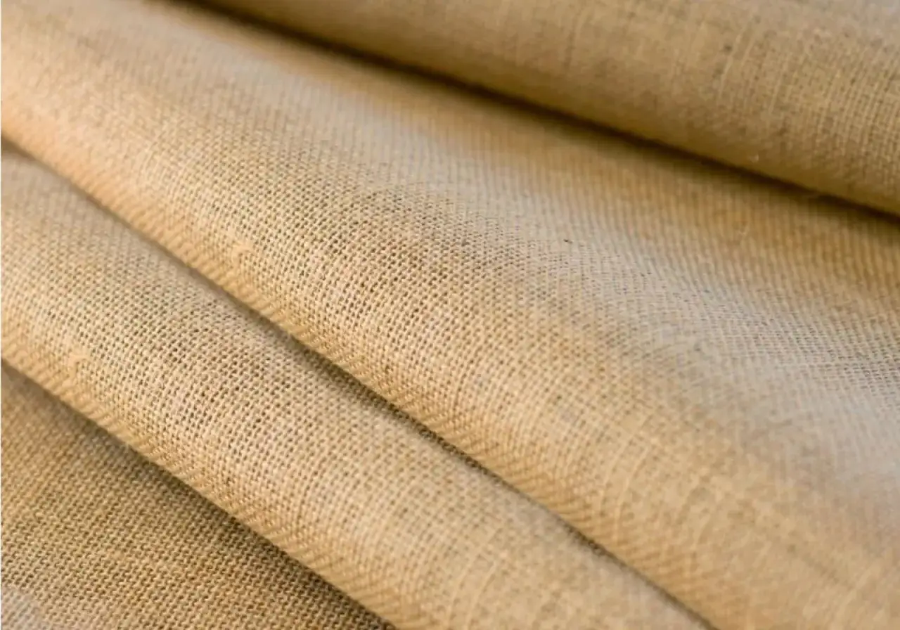 Textura de arpillera, un tejido r&uacute;stico y natural. Ideal para manualidades y decoraci&oacute;n, que es la arpillera.